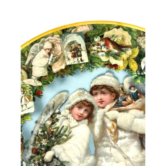 Christmas Angels Vtg Porcelain Plate Victorian Christmas Memories John Grossman - Picture 4 of 12